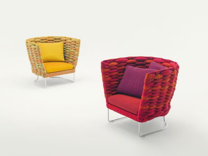 AMI - Sled base fabric armchair _ Paola Lenti